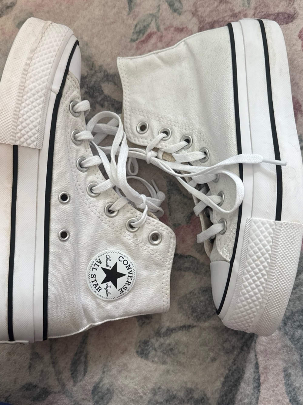 Converse High-Top Canvas Sneakers in White